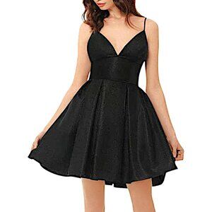 Betsy & Adam Black Fit & Flare Party Dress – Size 4 – Above the Knee